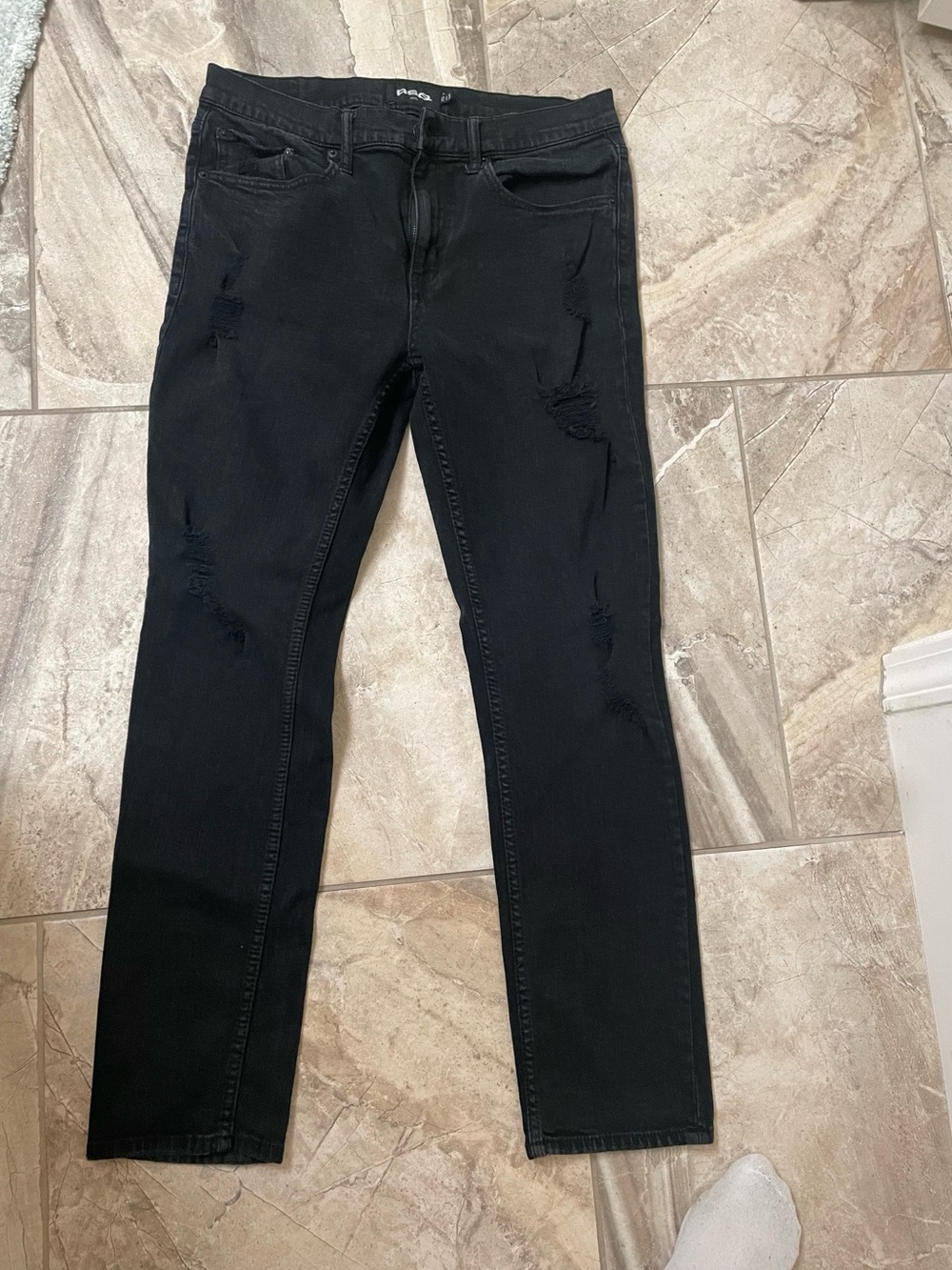 RSQ Men's Black Slim Straight Jeans
